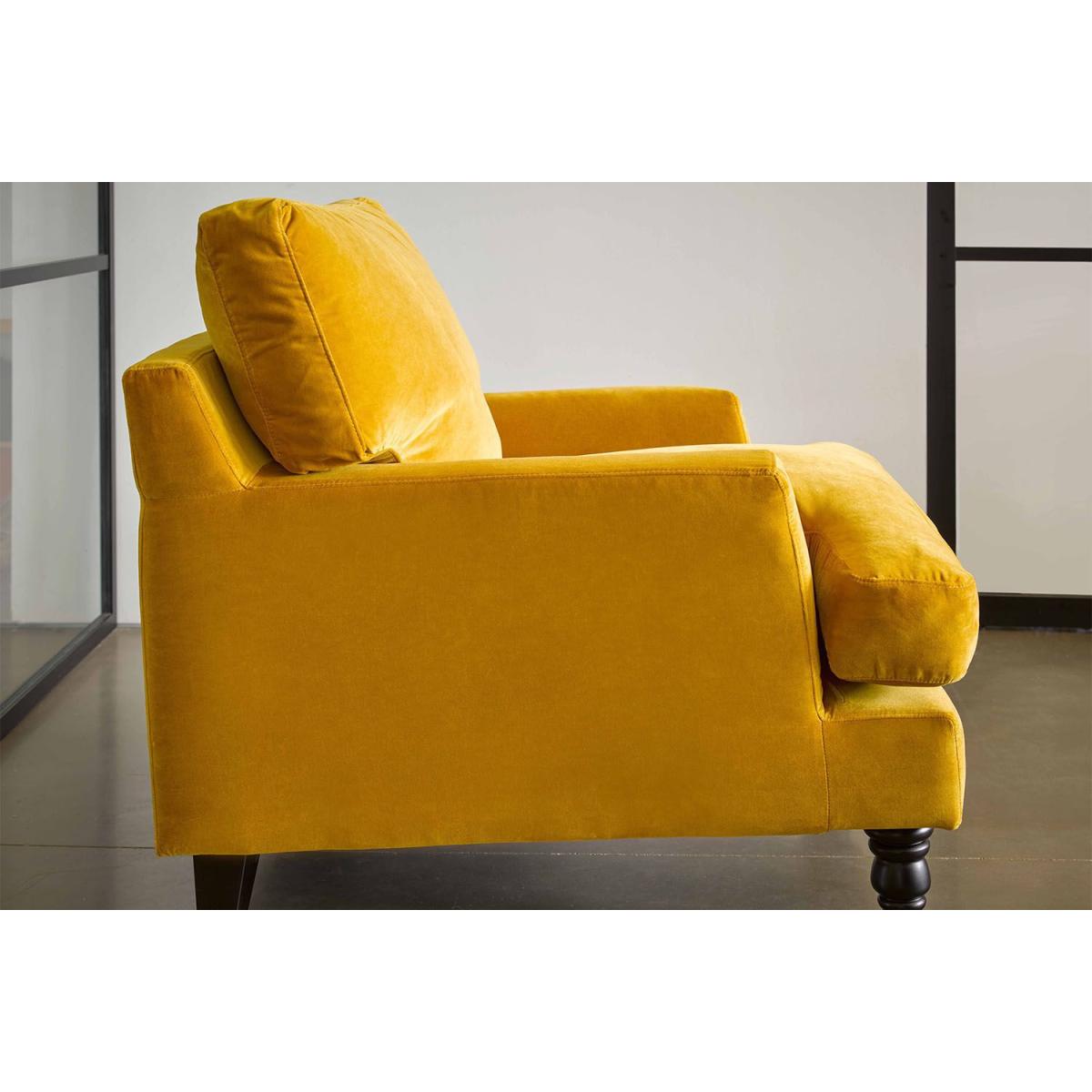 Isla Small Armchair in Skyfall Cotton Matt Velvet – image 6