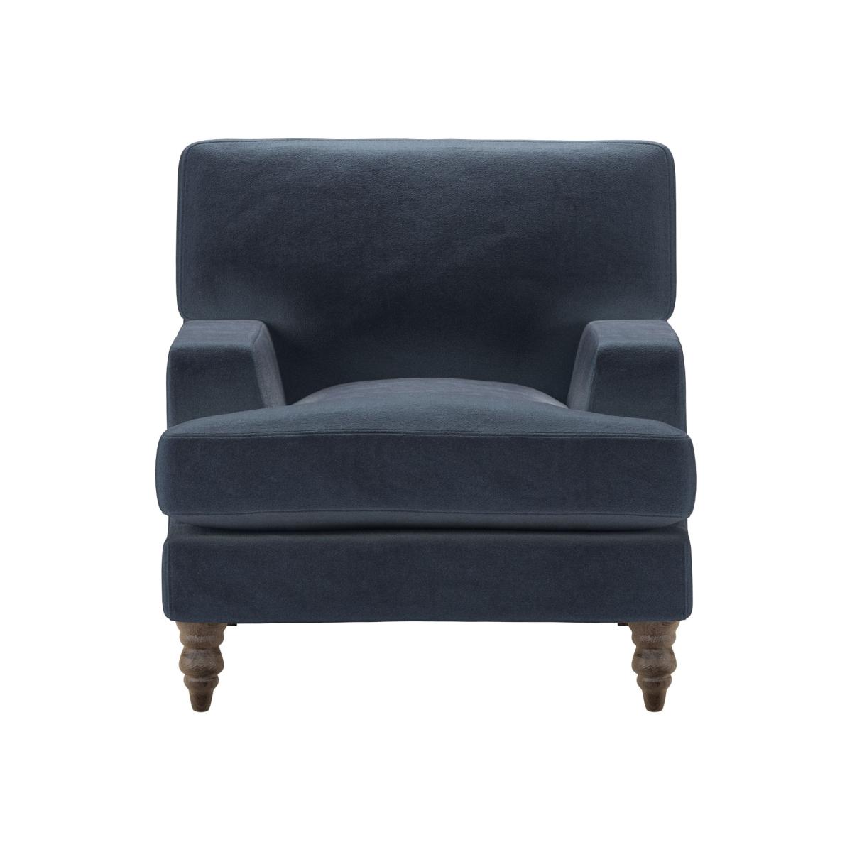 Isla Small Armchair in Skyfall Cotton Matt Velvet – image 1