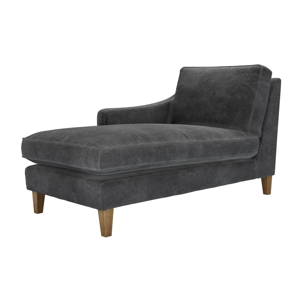 Iggy LHF Chaise Armchair in Raven Speckled Chenille – image 1