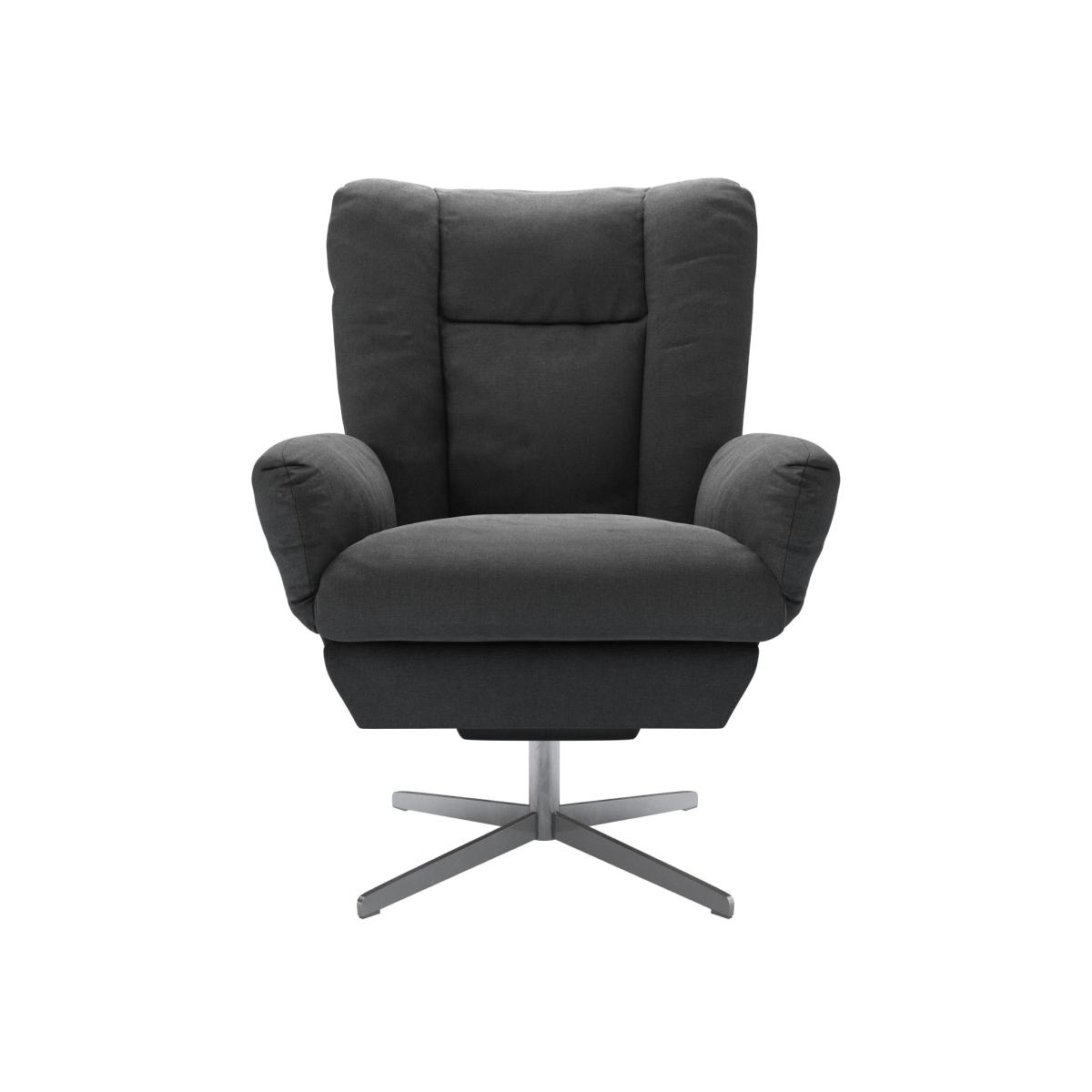 Ellora Swivel Armchair in Arctic Seal Easy Cotton – image 1