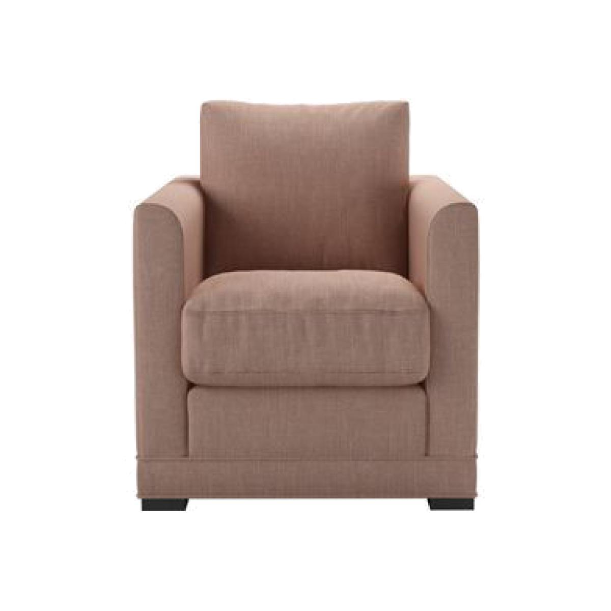 Aissa Armchair in Blush Pure Belgian Linen - sofa.com