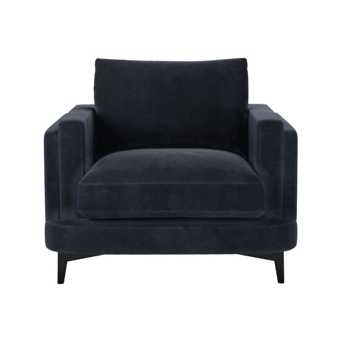 Boston Squared Arm Armchair in Mercury Cashmere Velvet – image 1