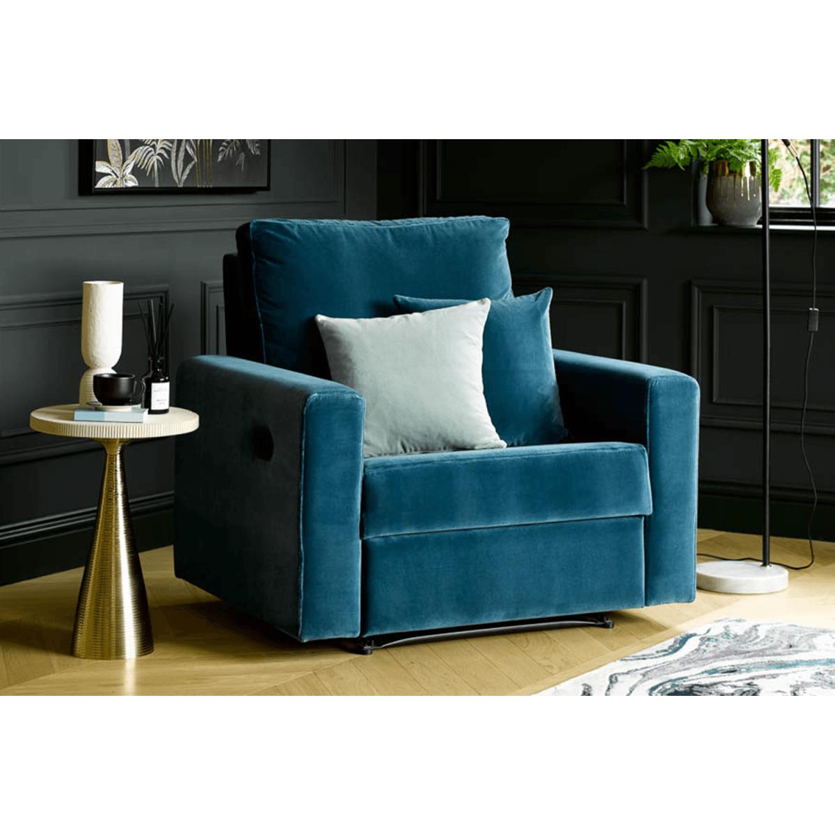 Long Island Recliner Chair in Port Royal Aquaclean Clever Chenille – image 4