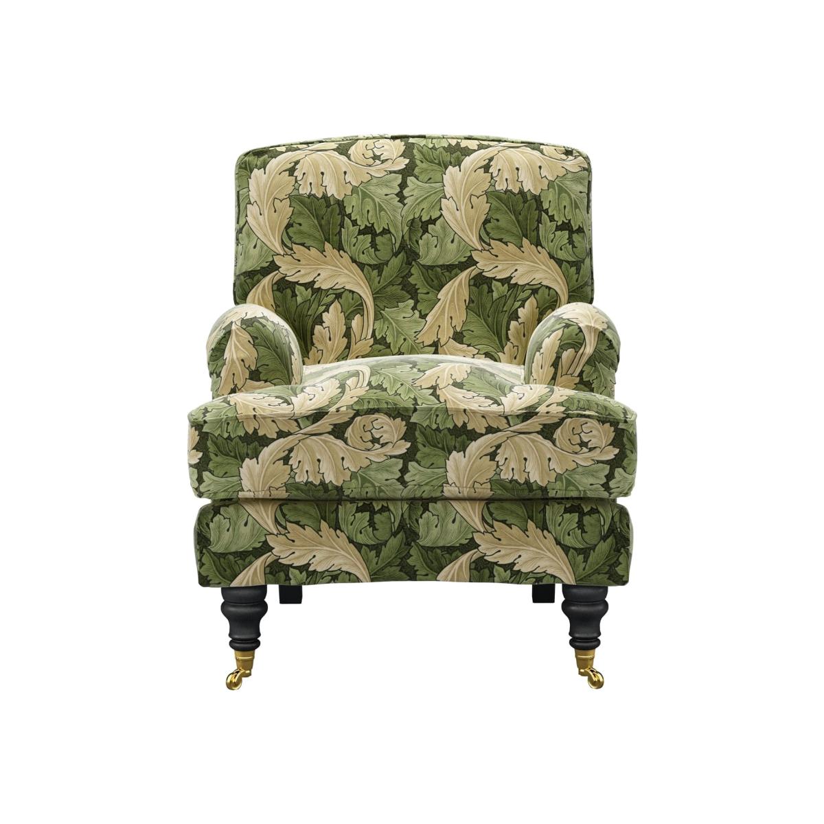 Bluebell Small Armchair in Acanthus Velvet Nettle – image 1