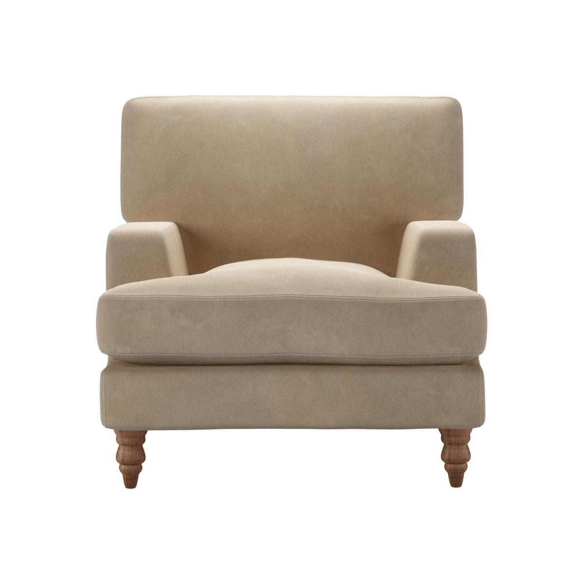 Isla Armchair in Fawn Aquaclean Clever Velvet – image 1