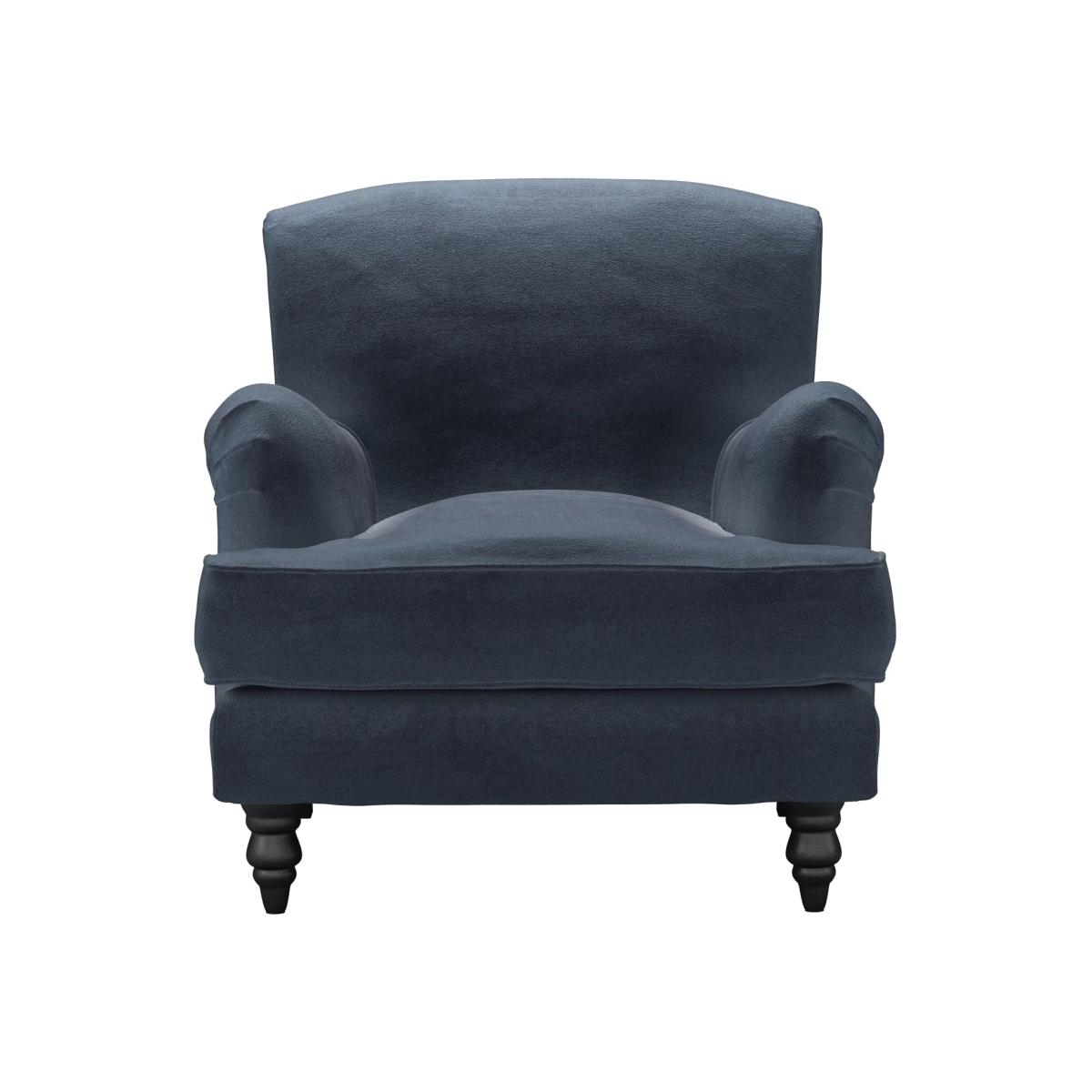 Snowdrop Armchair in Skyfall Cotton Matt Velvet