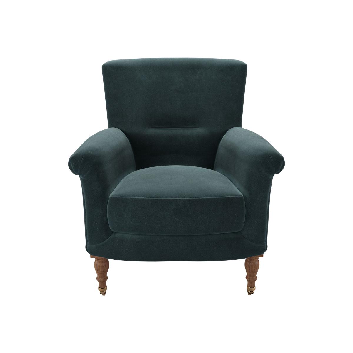 Alderney Armchair in Deep Forest Aquaclean Clever Velvet – image 1