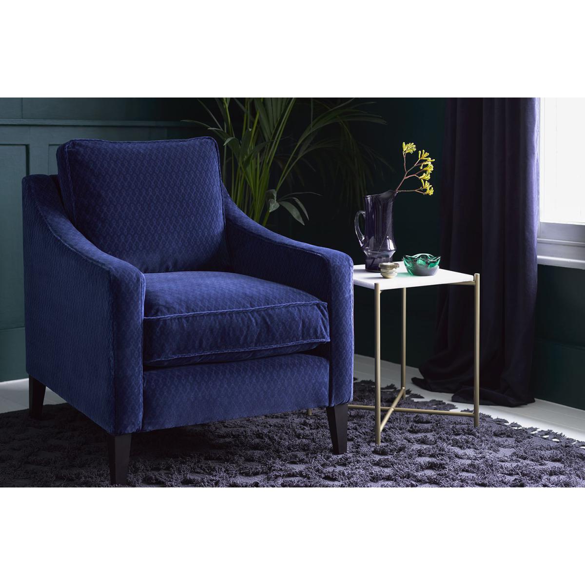 Iggy Armchair in Deep Turquoise Cotton Matt Velvet - sofa.com – image 2