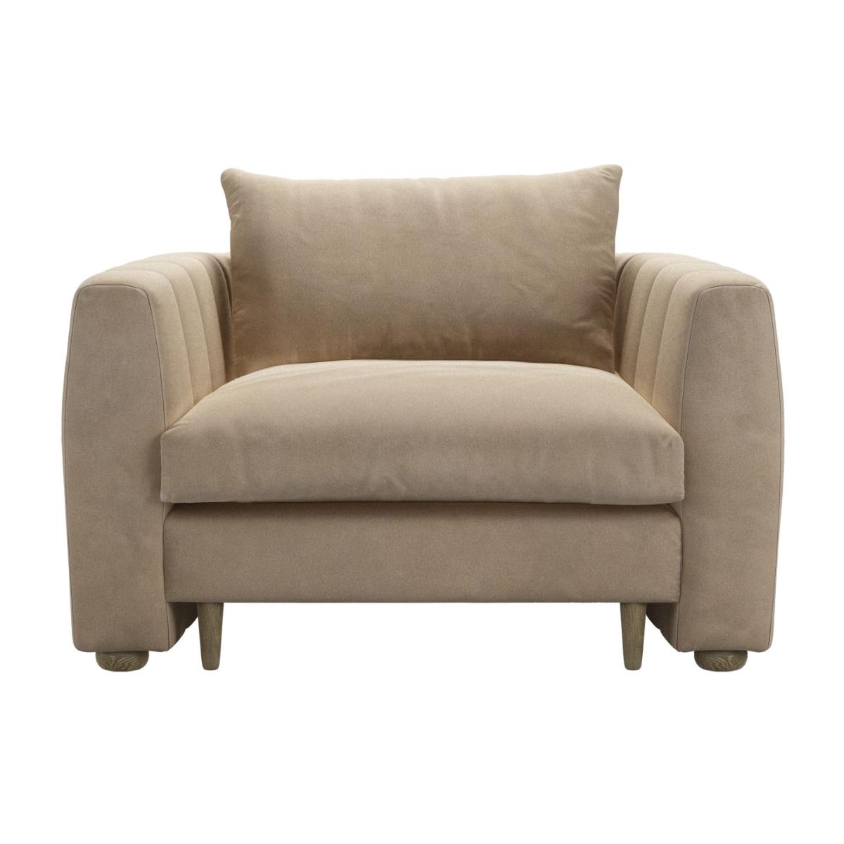 Tiffany Armchair in Fawn Aquaclean Clever Velvet – image 1