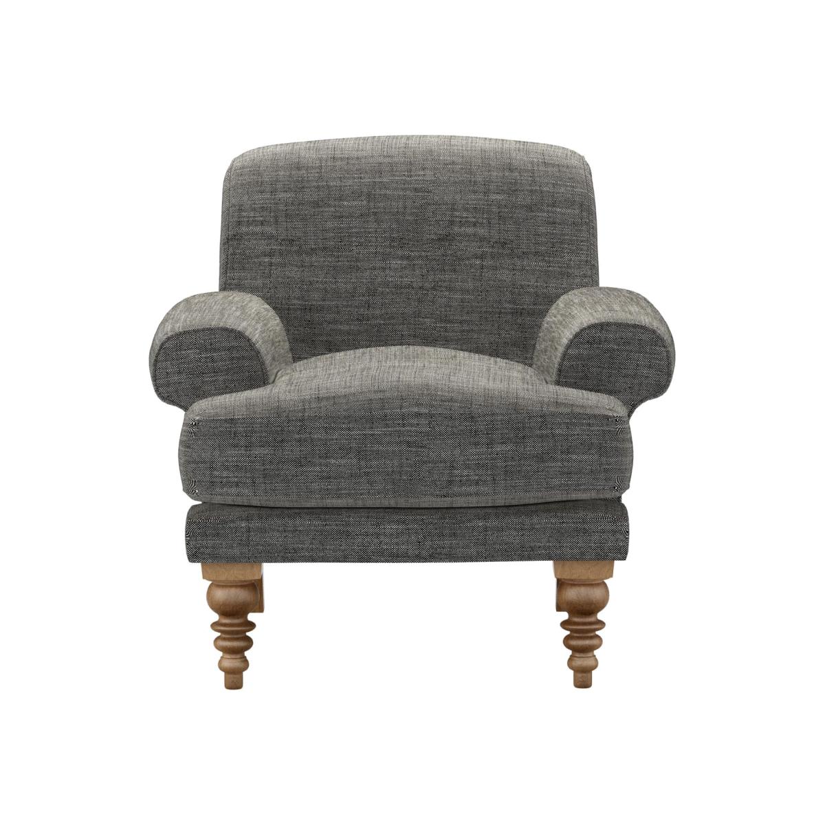 Saturday Armchair in Liquorice Baylee Multi-Tone Viscose Linen – image 1