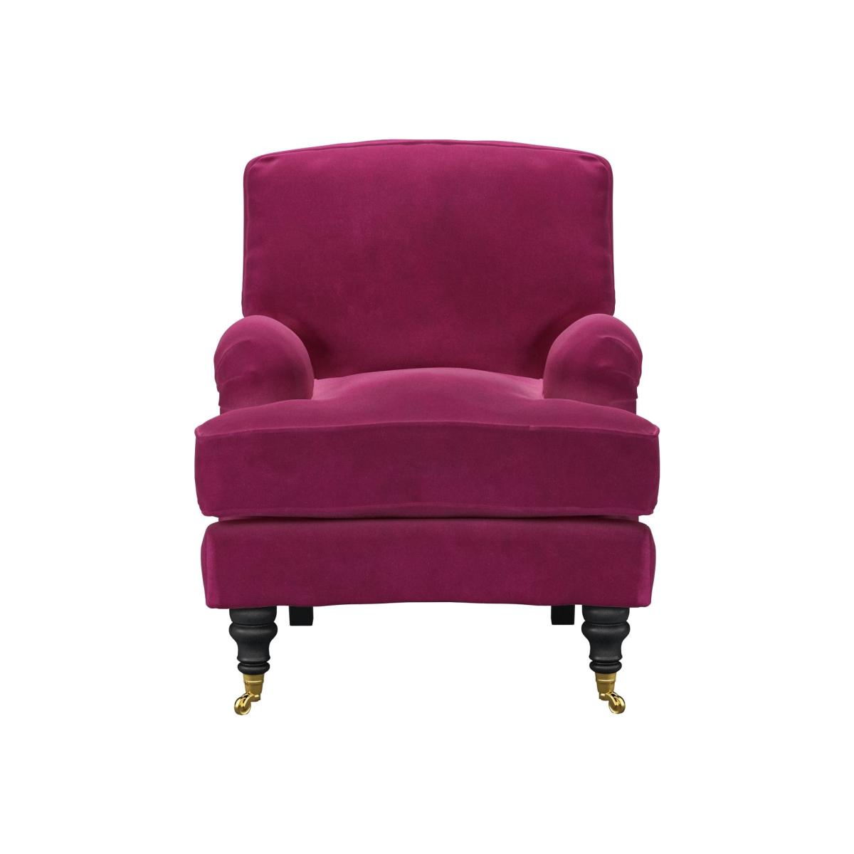 Bluebell Small Armchair in Persian Rose Smart Velvet – image 1