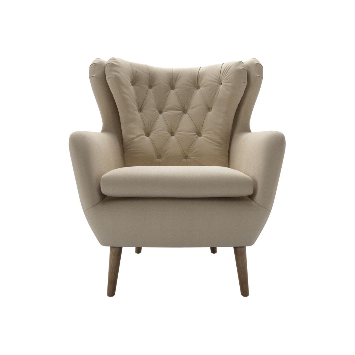 Ernest Swivel Armchair in Pennine Stone Organic Smart Cotton – image 1