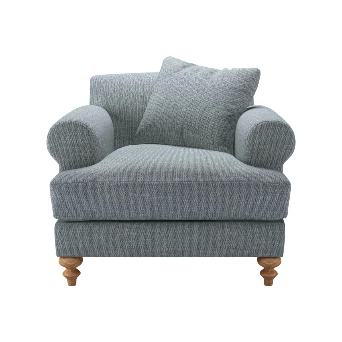 Teddy Armchair in Cornflower Silky Jacquard Weave – image 1