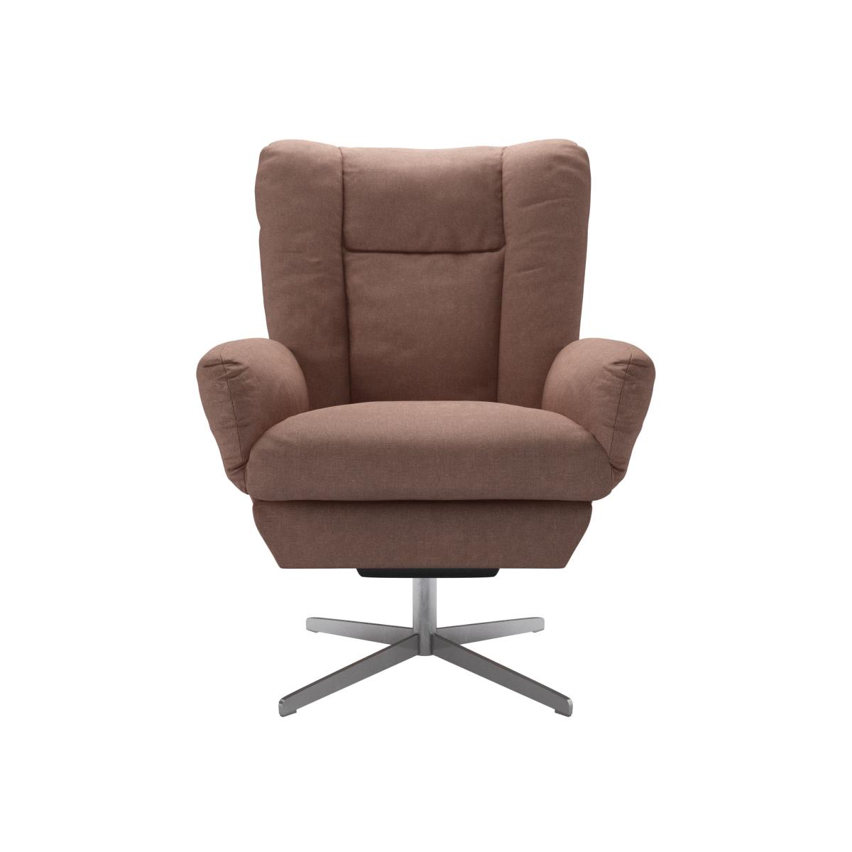 Ellora Swivel Armchair in Pinot Noir Norfolk Cotton – image 1