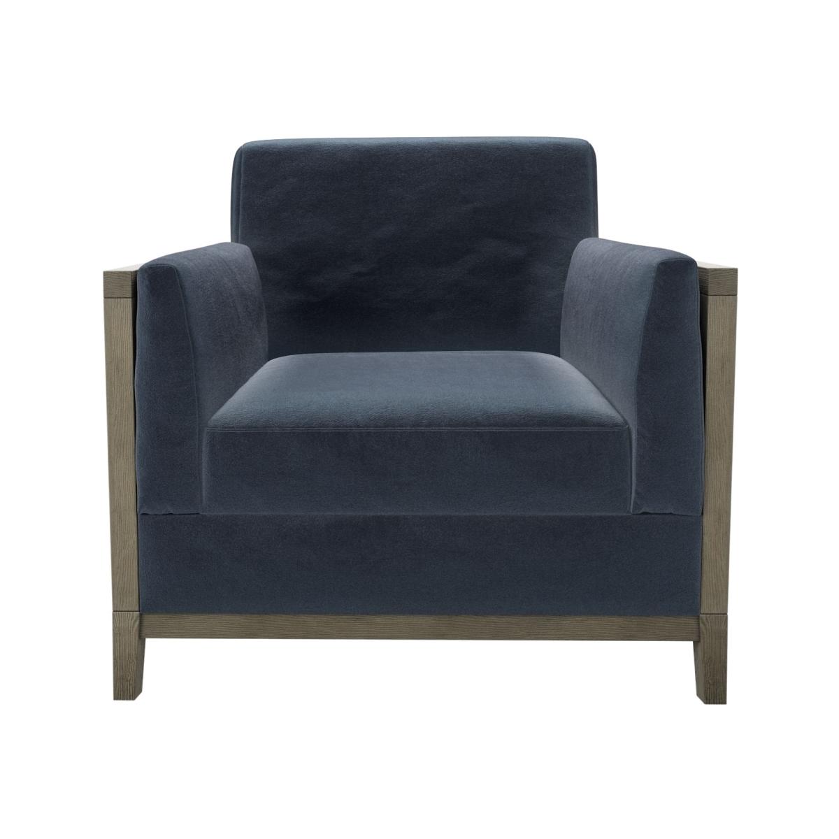 Chester Armchair in Skyfall Cotton Matt Velvet – image 1