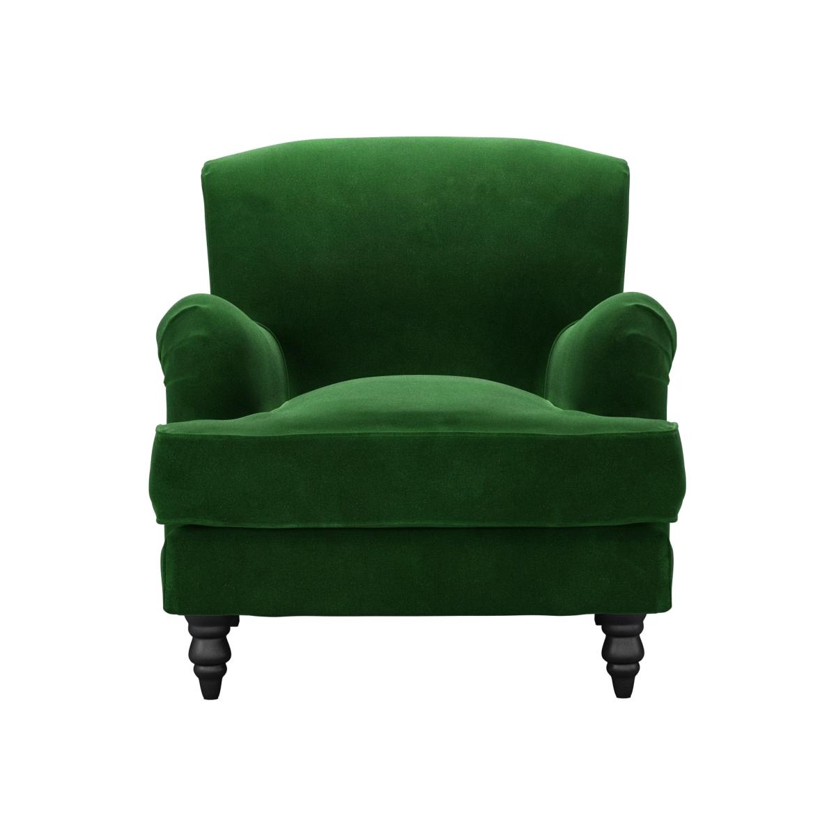 Snowdrop Armchair in Putting Green Aquaclean Clever Velvet