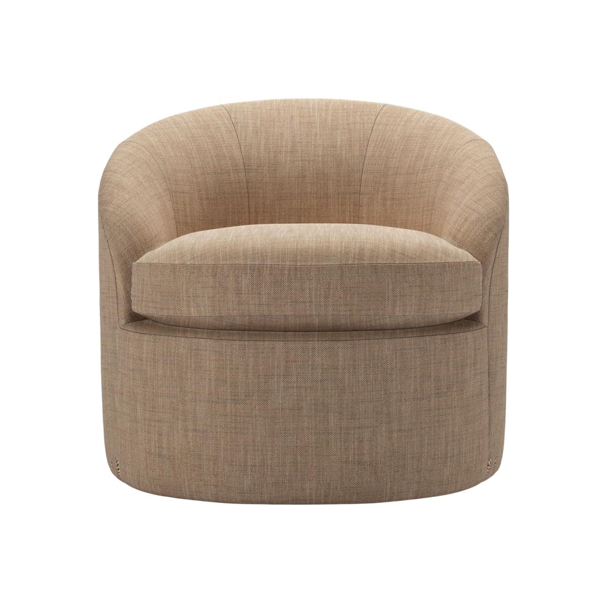 Quinn Armchair in Driftwood Baylee Multi-Tone Viscose Linen – image 1
