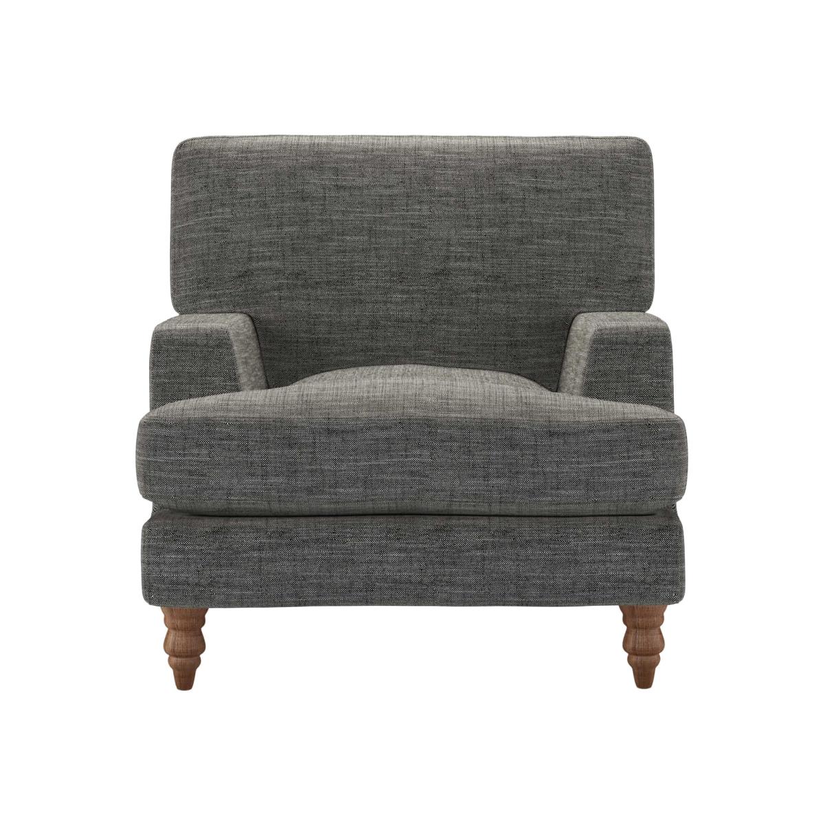 Isla Armchair in Liquorice Baylee Multi-Tone Viscose Linen – image 1