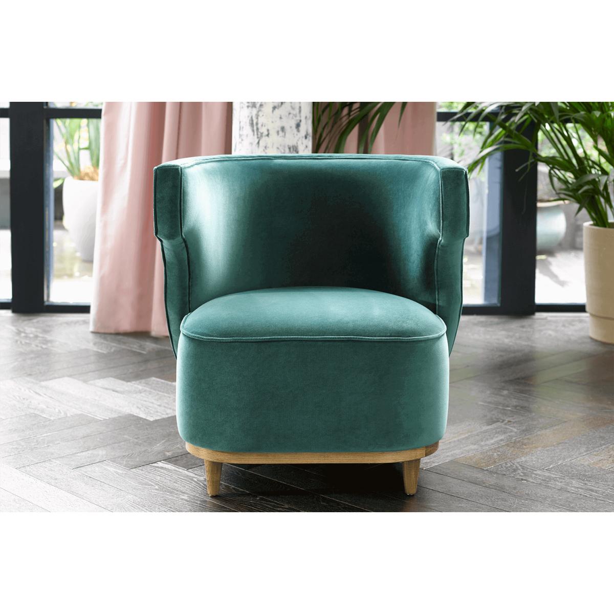 Edie Armchair in Deep Forest Aquaclean Clever Velvet – image 3