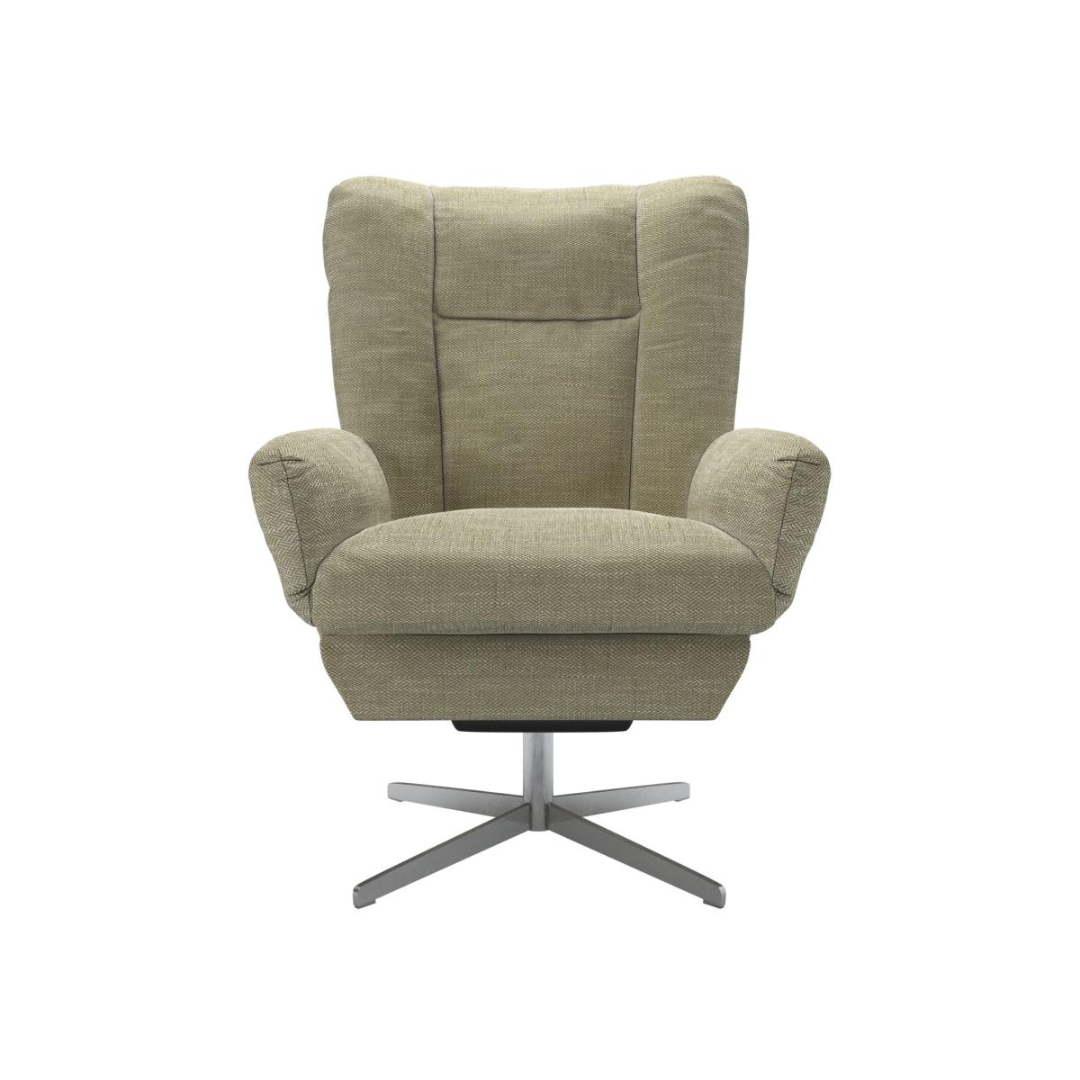 Ellora Swivel Armchair in Palm Silky Jacquard Weave – image 1