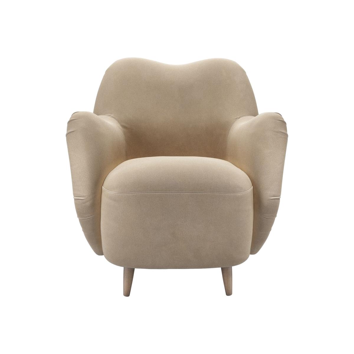 Ginger Armchair in Fawn Aquaclean Clever Velvet – image 1