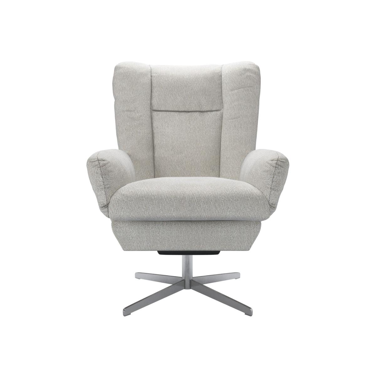 Ellora Swivel Armchair in Shell Heathland Weave – image 1