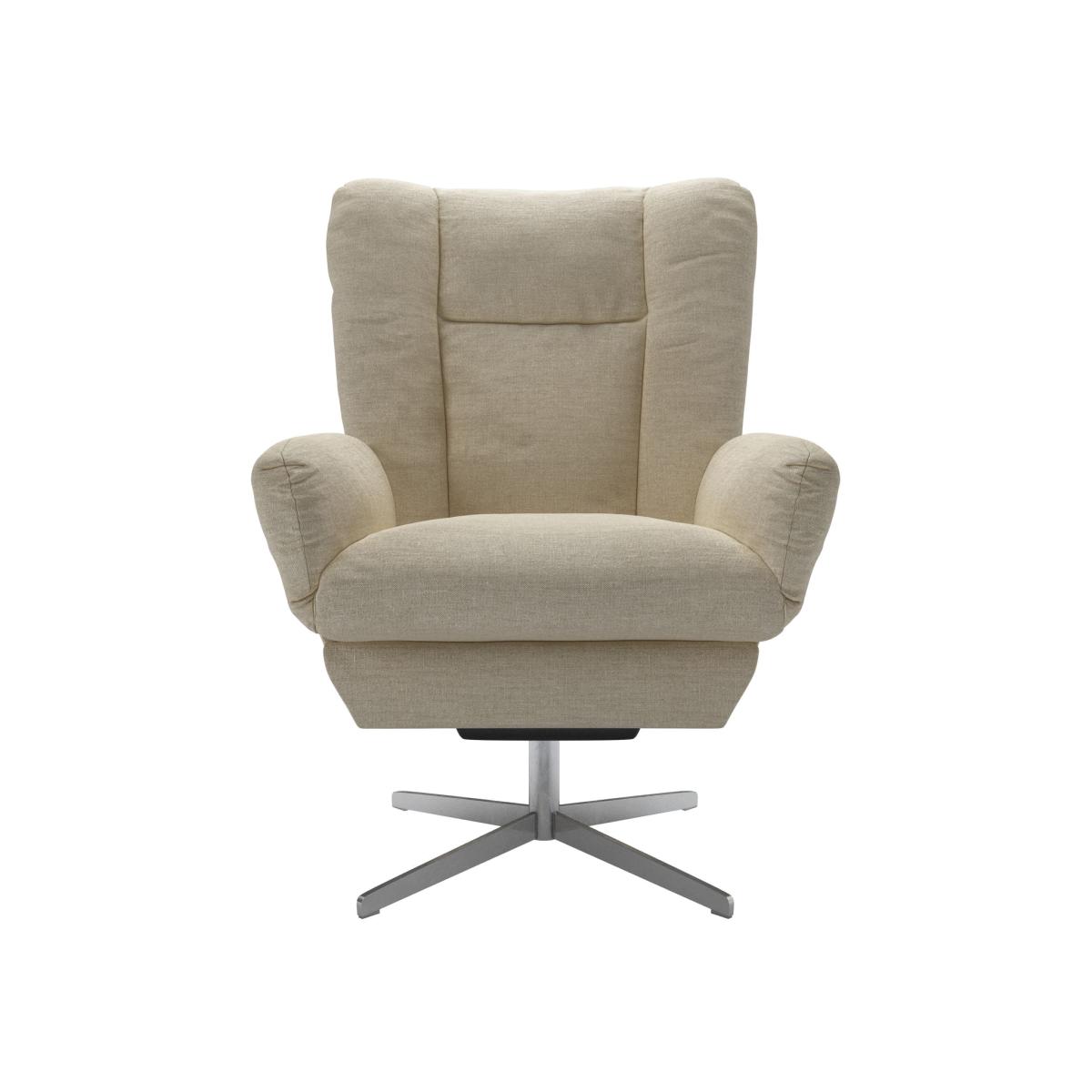 Ellora Swivel Armchair in Pampas Hygge Smart Linen – image 1