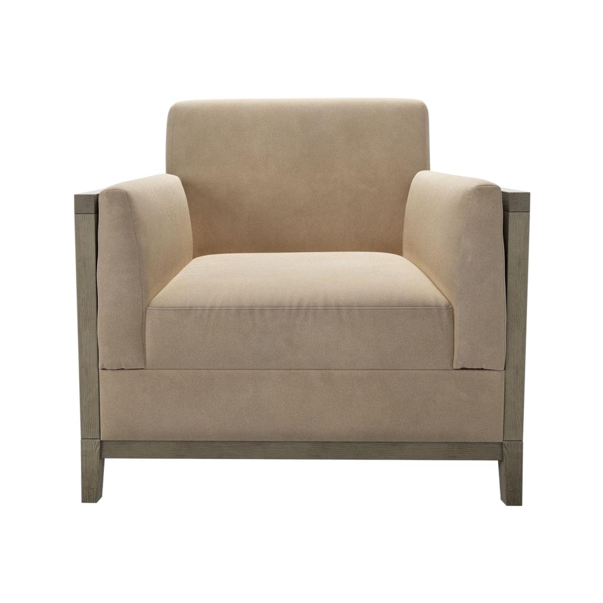 Chester Armchair in Fawn Aquaclean Clever Velvet – image 1
