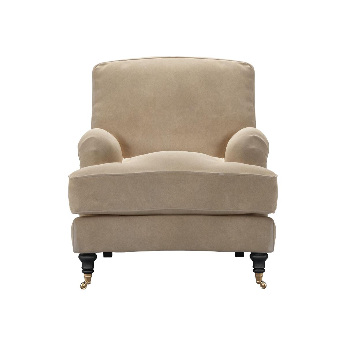 Bluebell Armchair in Fawn Aquaclean Clever Velvet – image 1