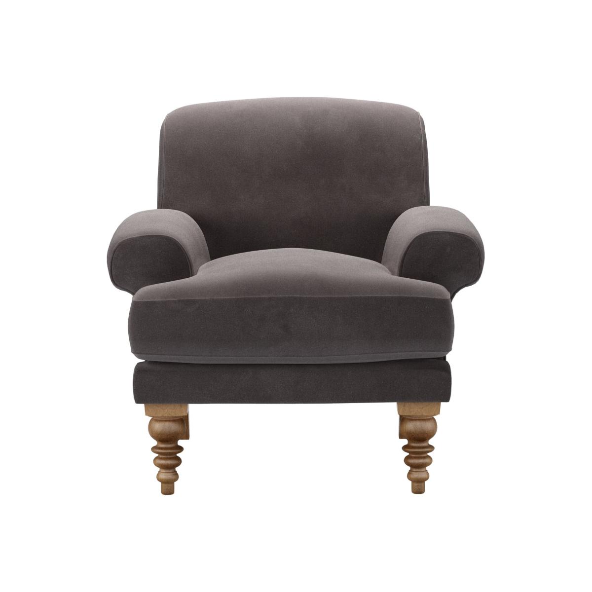Saturday Armchair in Shale Aquaclean Clever Velvet – image 1