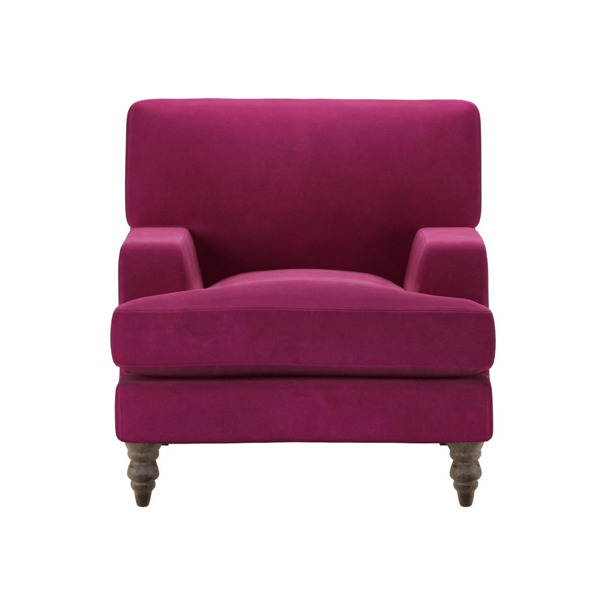 Isla Small Armchair in Persian Rose Smart Velvet – image 1