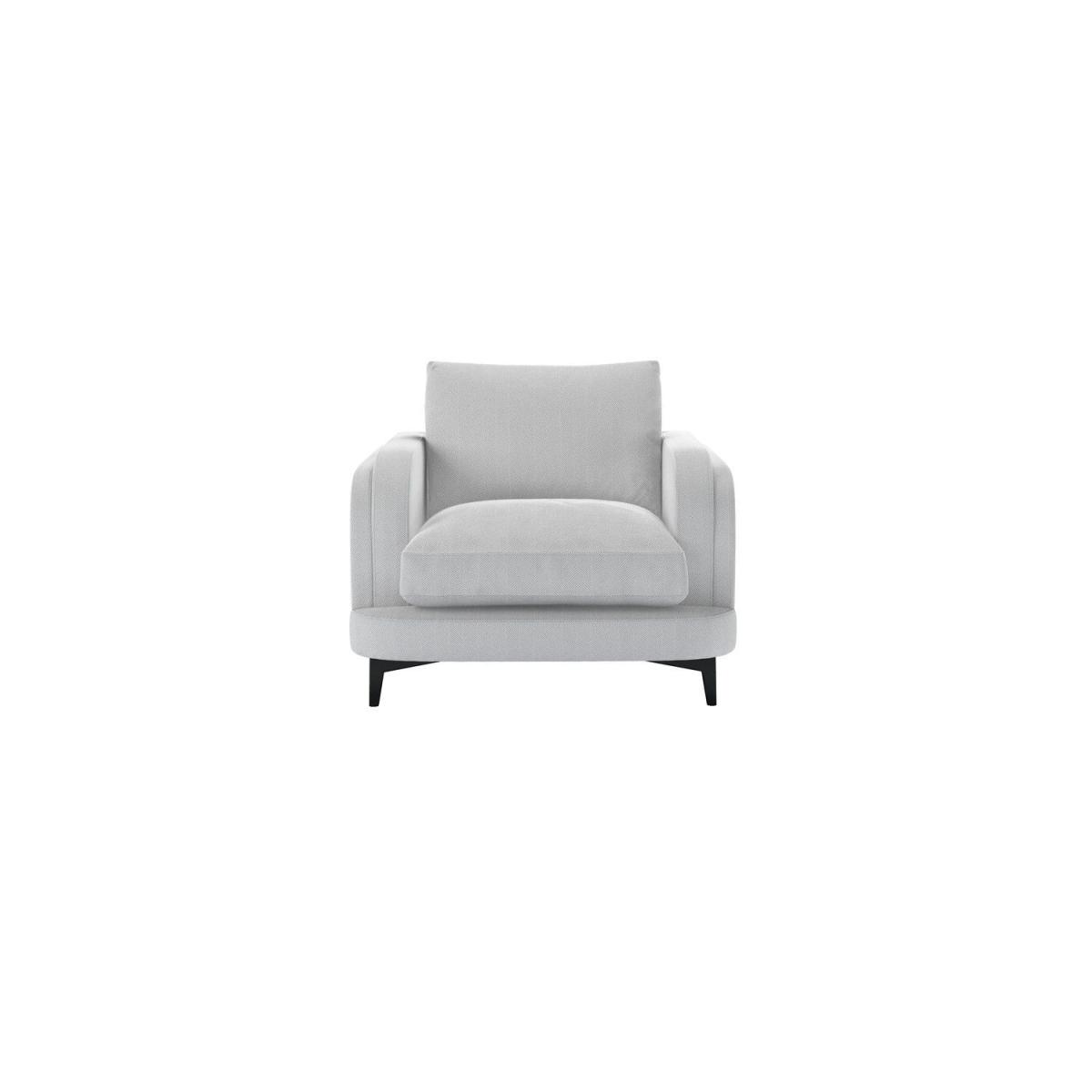 Boston Curved Arm Armchair in Mineral Mist Speckled Chenille – image 2
