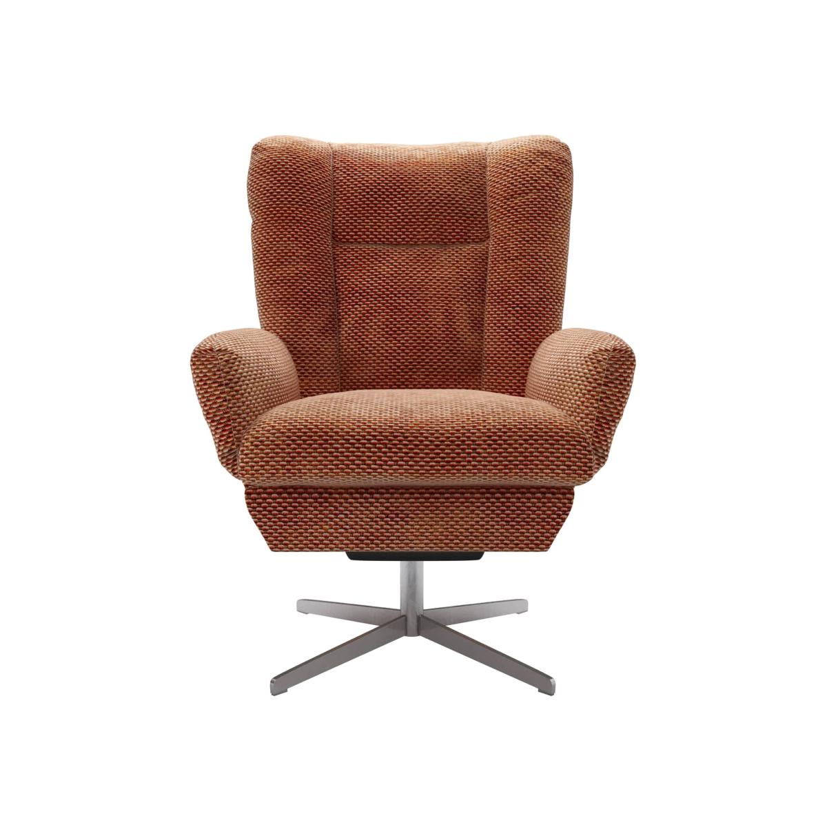 Ellora Swivel Armchair in Pomegranate Bubble Velvet – image 1