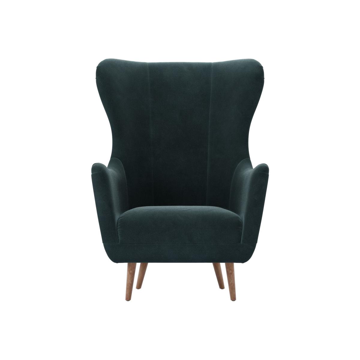 Louis Armchair in Deep Forest Aquaclean Clever Velvet – image 1