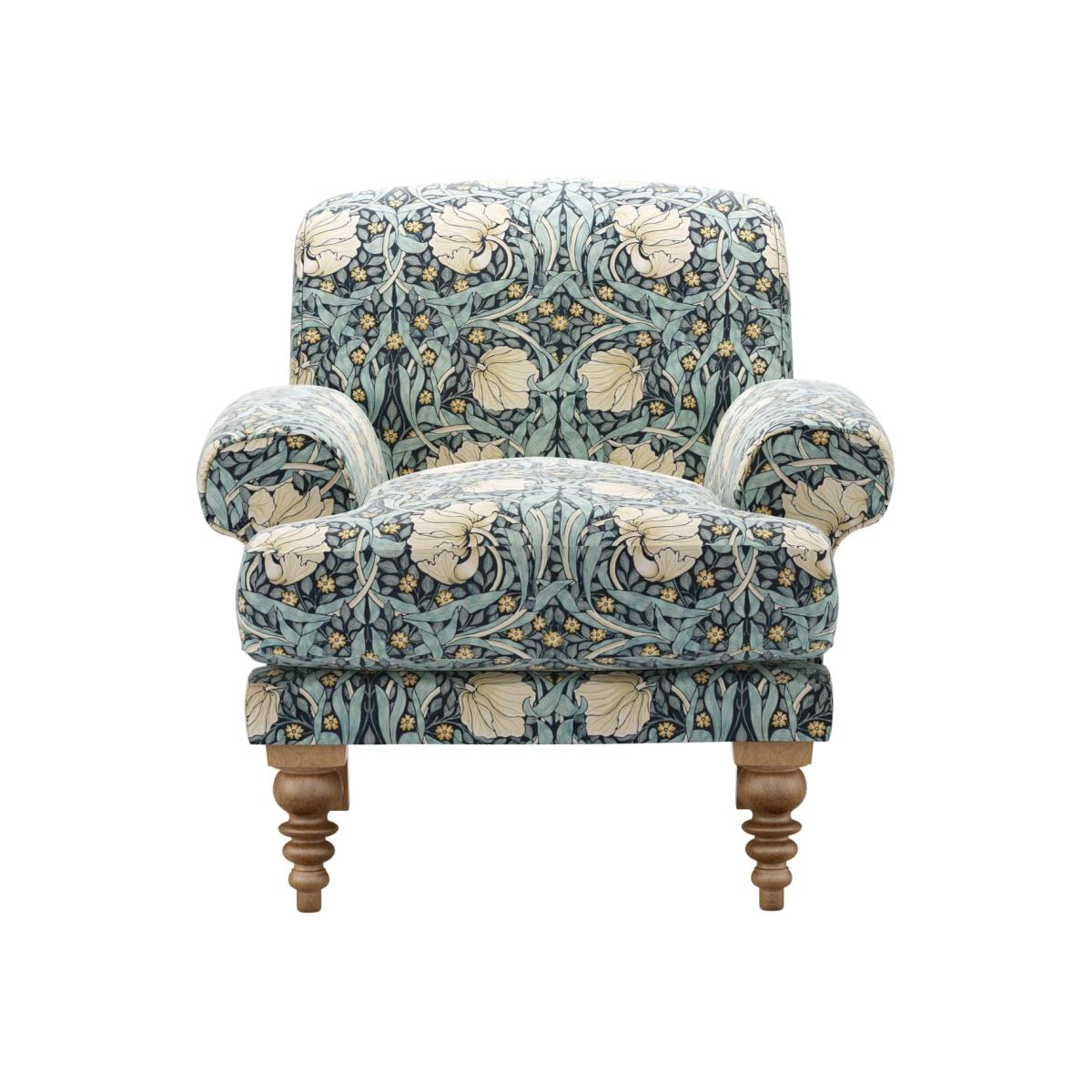 Saturday Armchair in Pimpernel Velvet Indigo – image 1