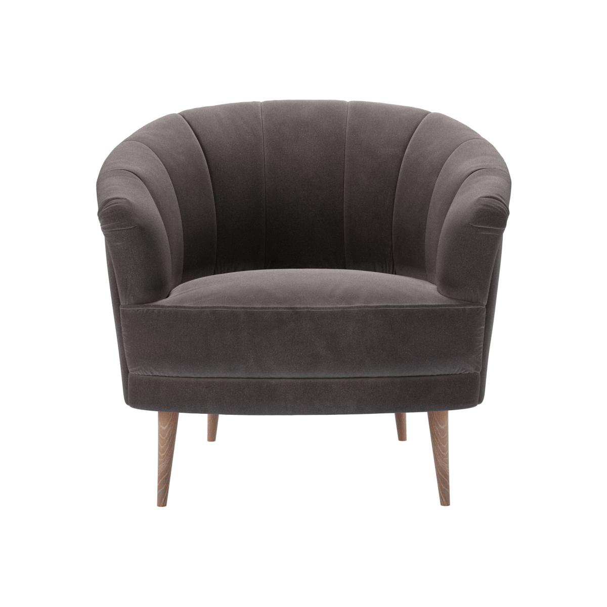 Harper Armchair in Shale Aquaclean Clever Velvet – image 1