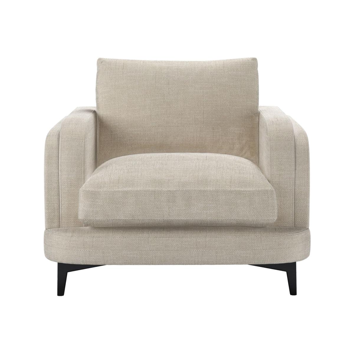 Boston Curved Arm Armchair in Jasmine Silky Jacquard Weave – image 1