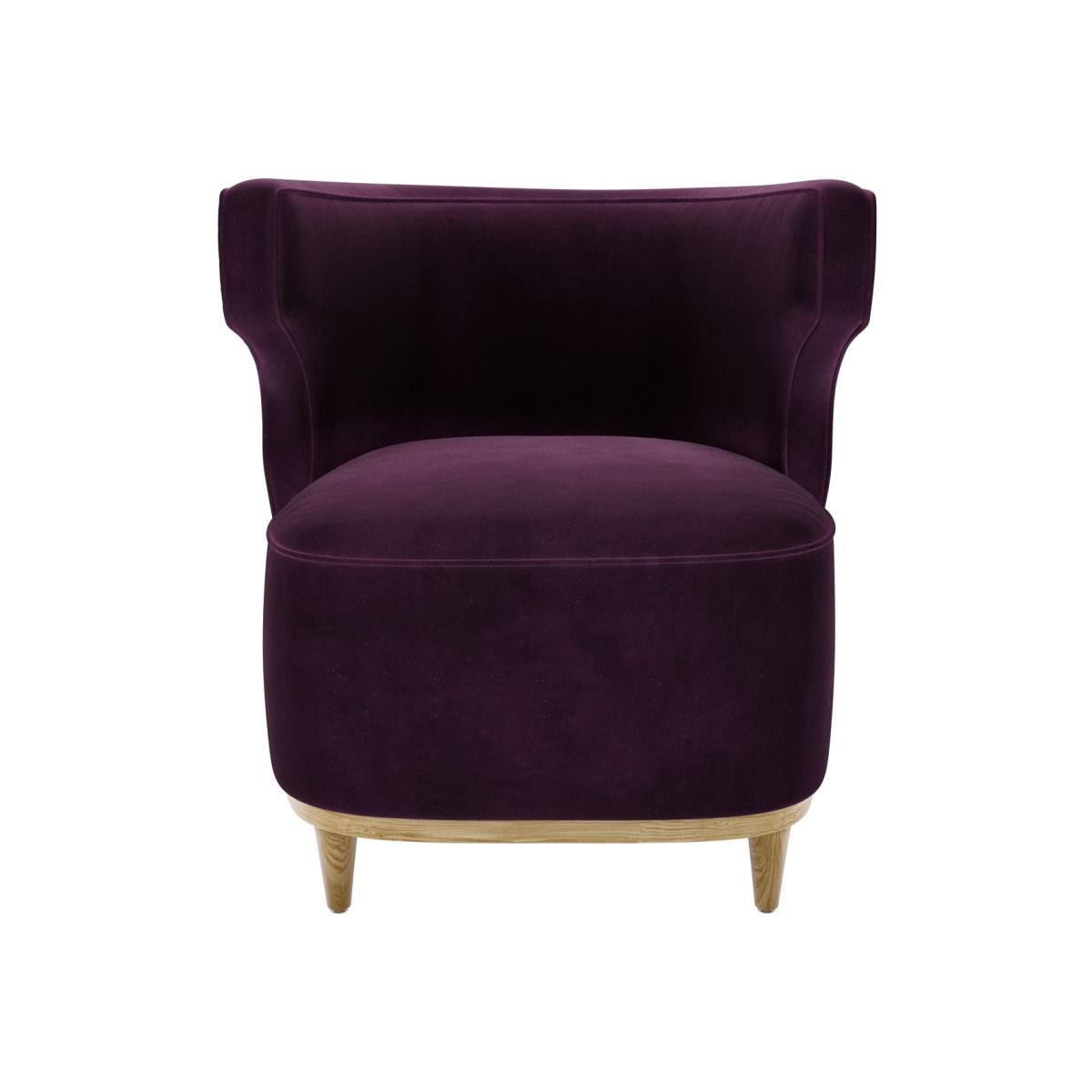 Edie Armchair in Damson Smart Velvet – image 1