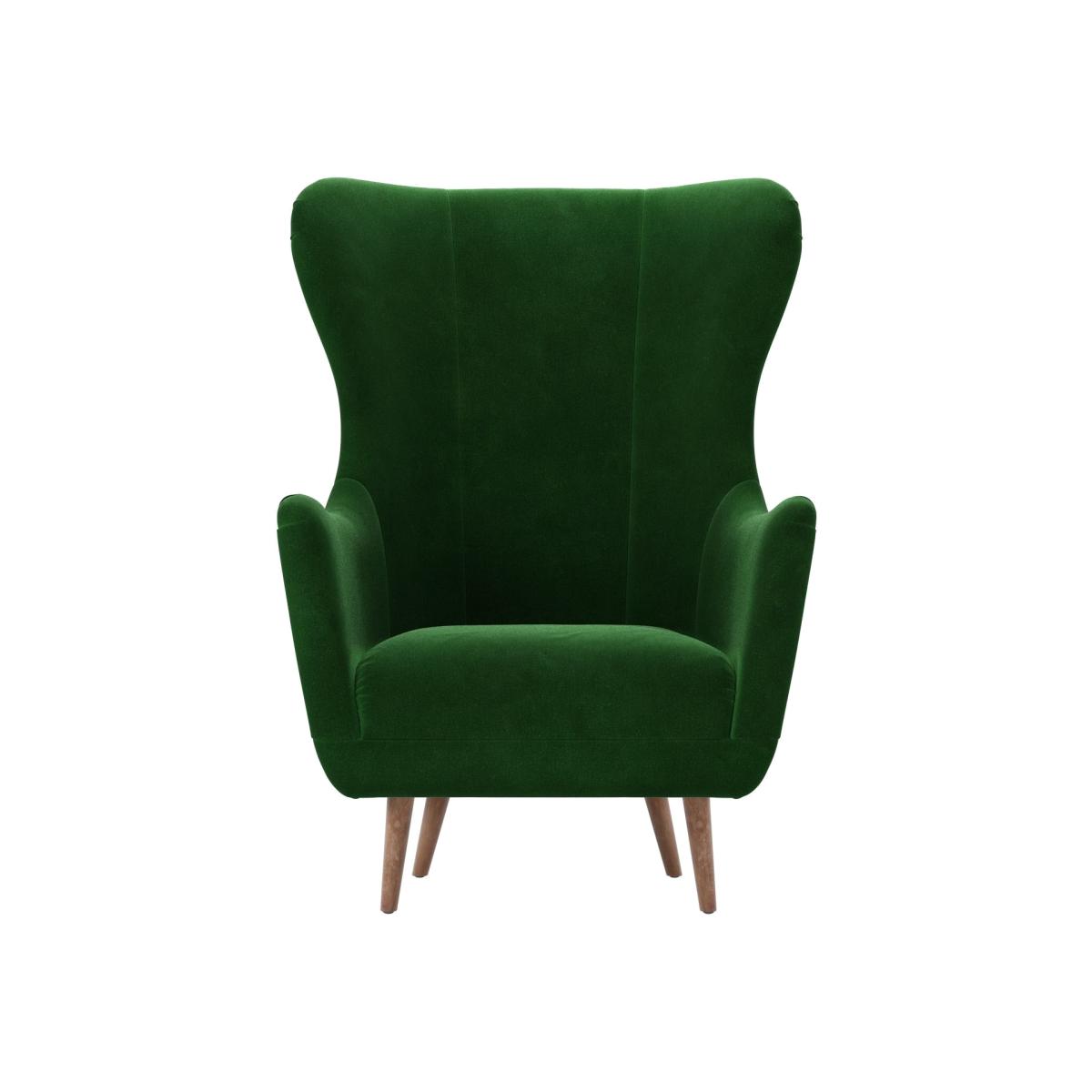 Louis Armchair in Putting Green Aquaclean Clever Velvet – image 1