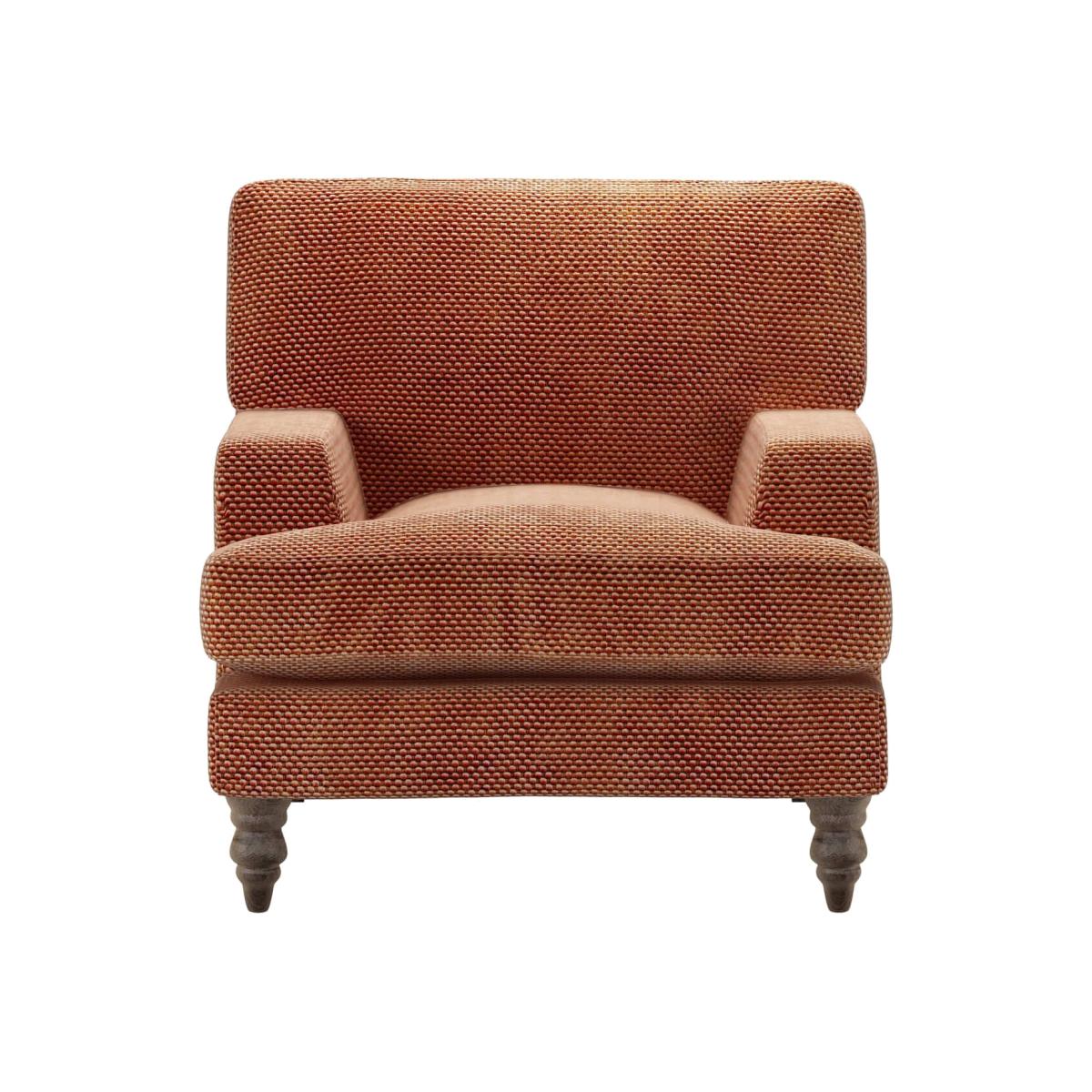 Isla Small Armchair in Pomegranate Bubble Velvet – image 1