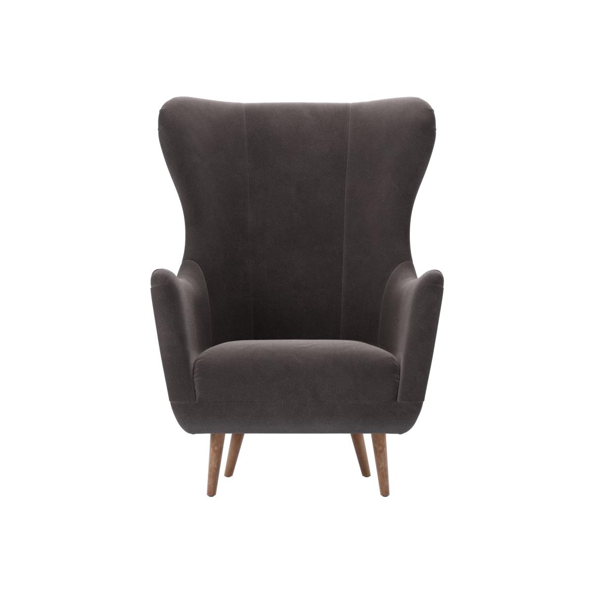 Louis Armchair in Shale Aquaclean Clever Velvet – image 1