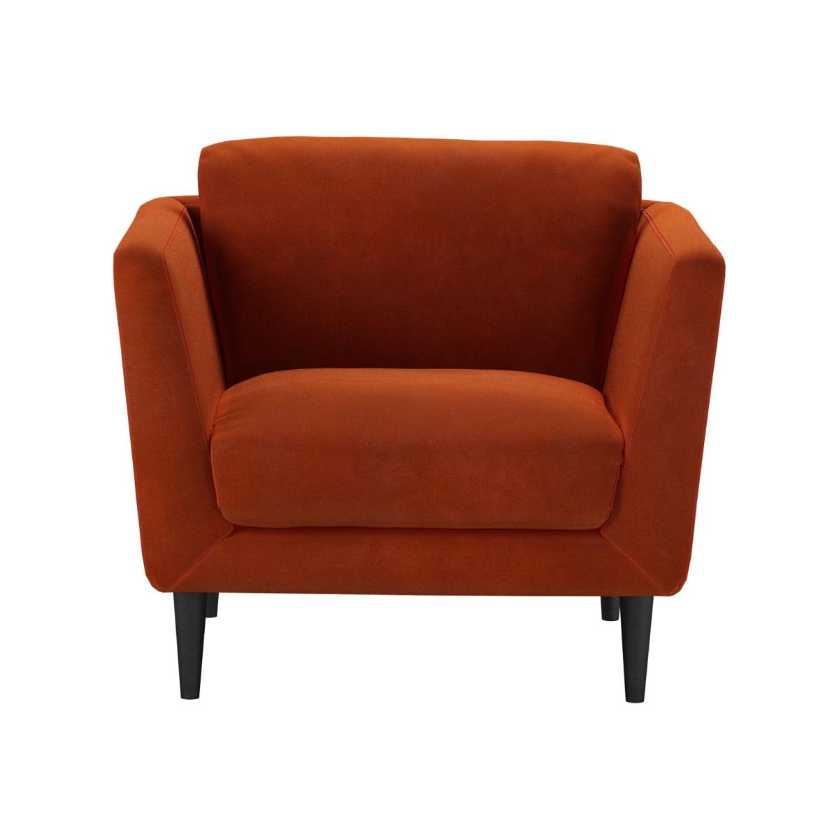 Holly Armchair in Brick Aquaclean Clever Velvet – image 1