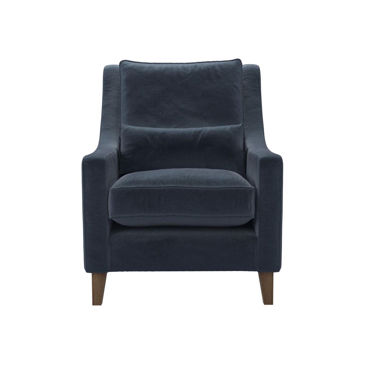 High Back Iggy Armchair in Skyfall Cotton Matt Velvet – image 1
