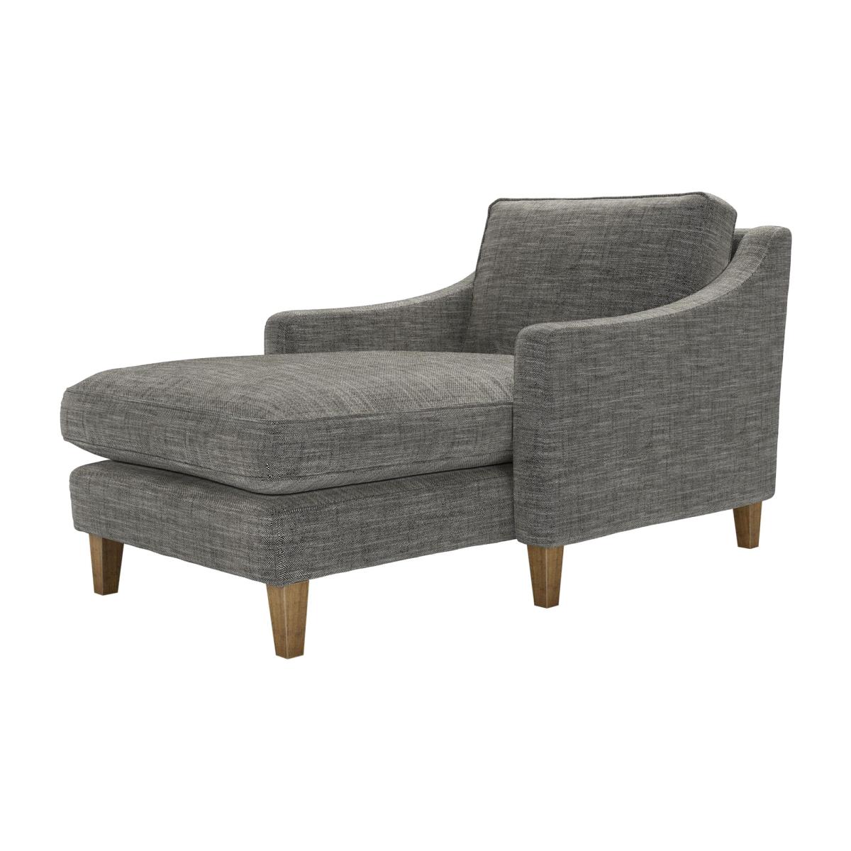 Iggy Chaise Armchair in Liquorice Baylee Multi-Tone Viscose Linen – image 1