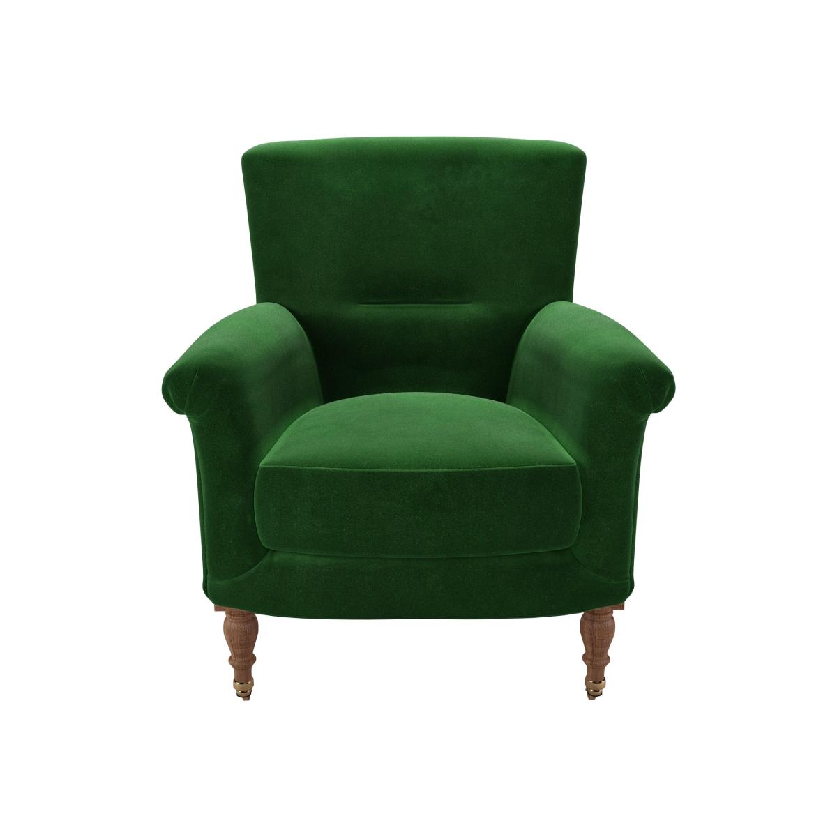 Alderney Armchair in Putting Green Aquaclean Clever Velvet – image 1