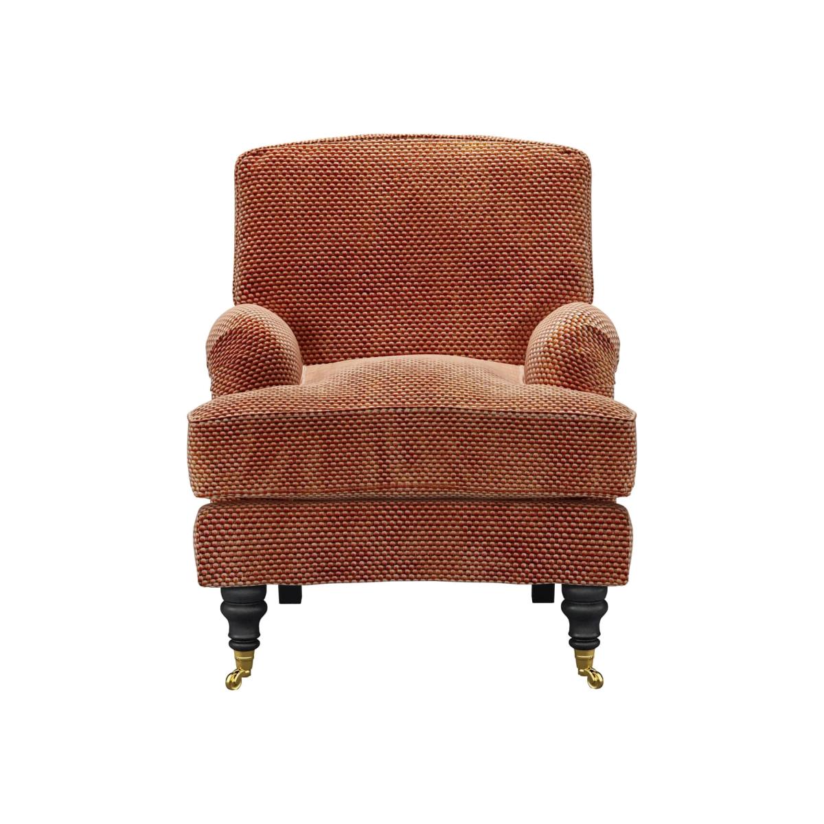 Bluebell Small Armchair in Pomegranate Bubble Velvet – image 1