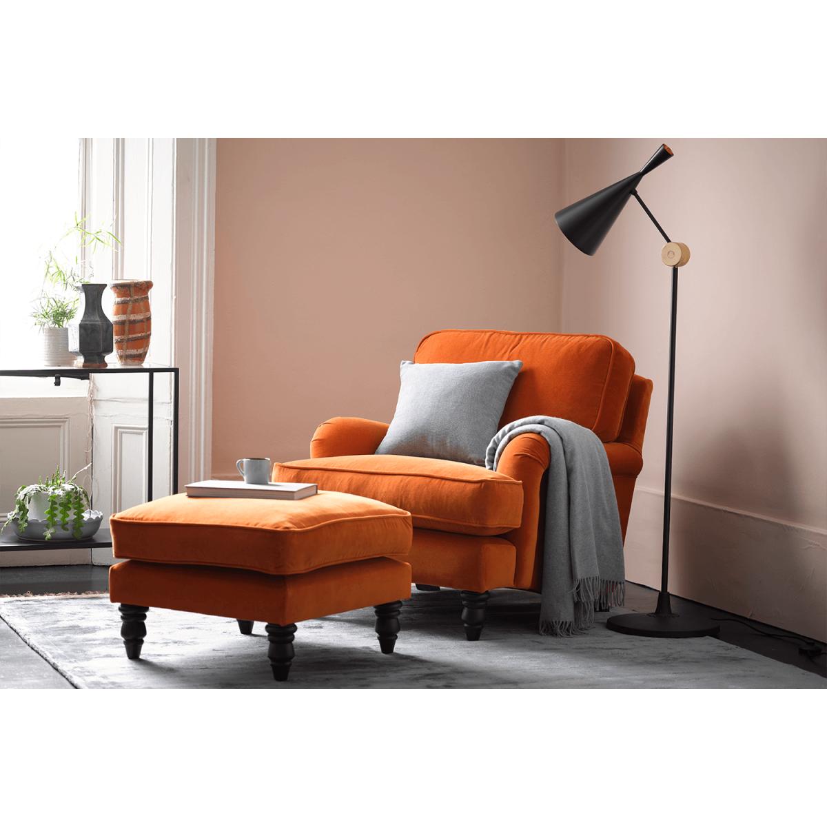 Bluebell Armchair in Nimbus Aquaclean Clever Velvet – image 2