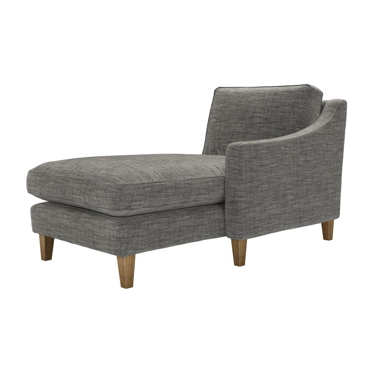 Iggy RHF Chaise Armchair in Liquorice Baylee Multi-Tone Viscose Linen – image 1