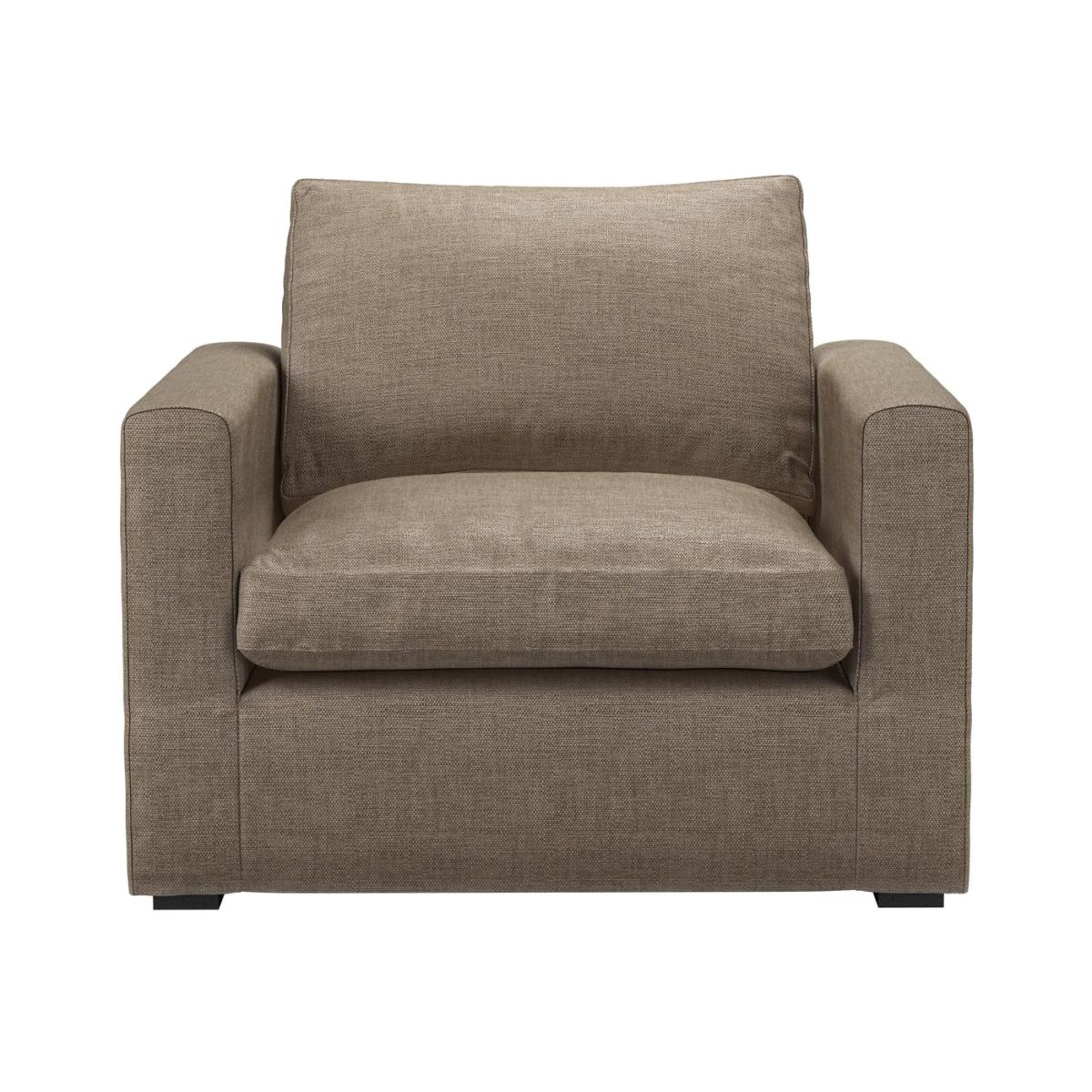 Long Island Slim Small Armchair in Greige Florence Textured Weave – image 1