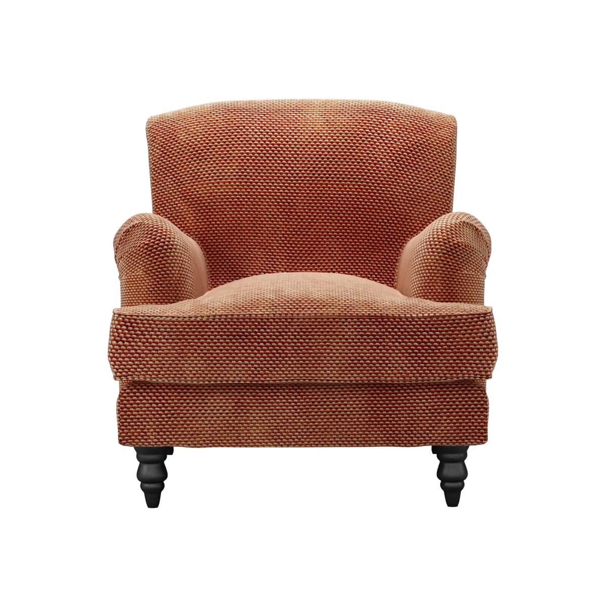 Snowdrop Armchair in Pomegranate Bubble Velvet